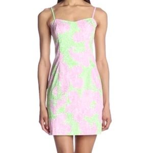 Lilly Pulitzer pink and green Cheat Ya dress